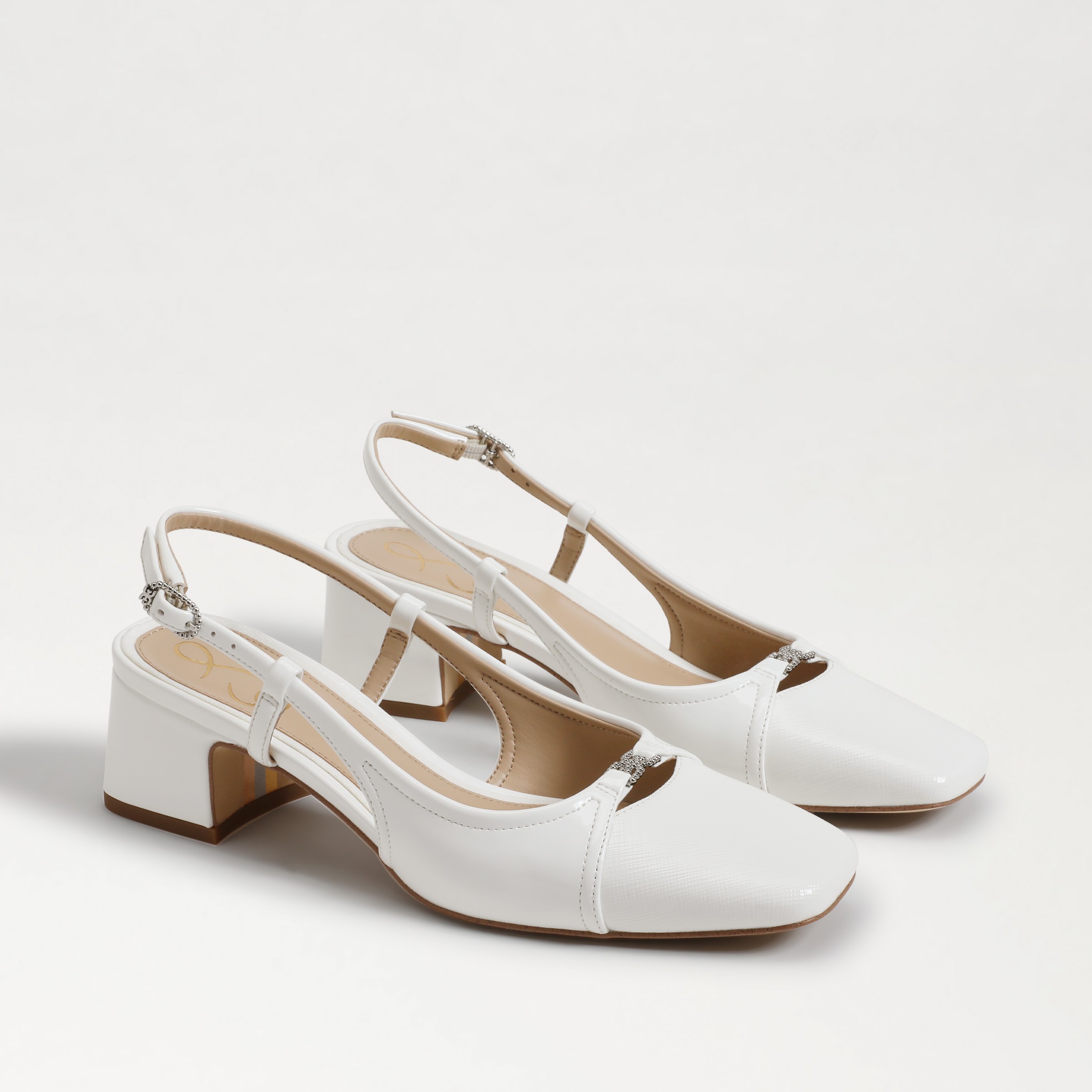Sam Edelman Tarra Slingback Heel Bright White In White