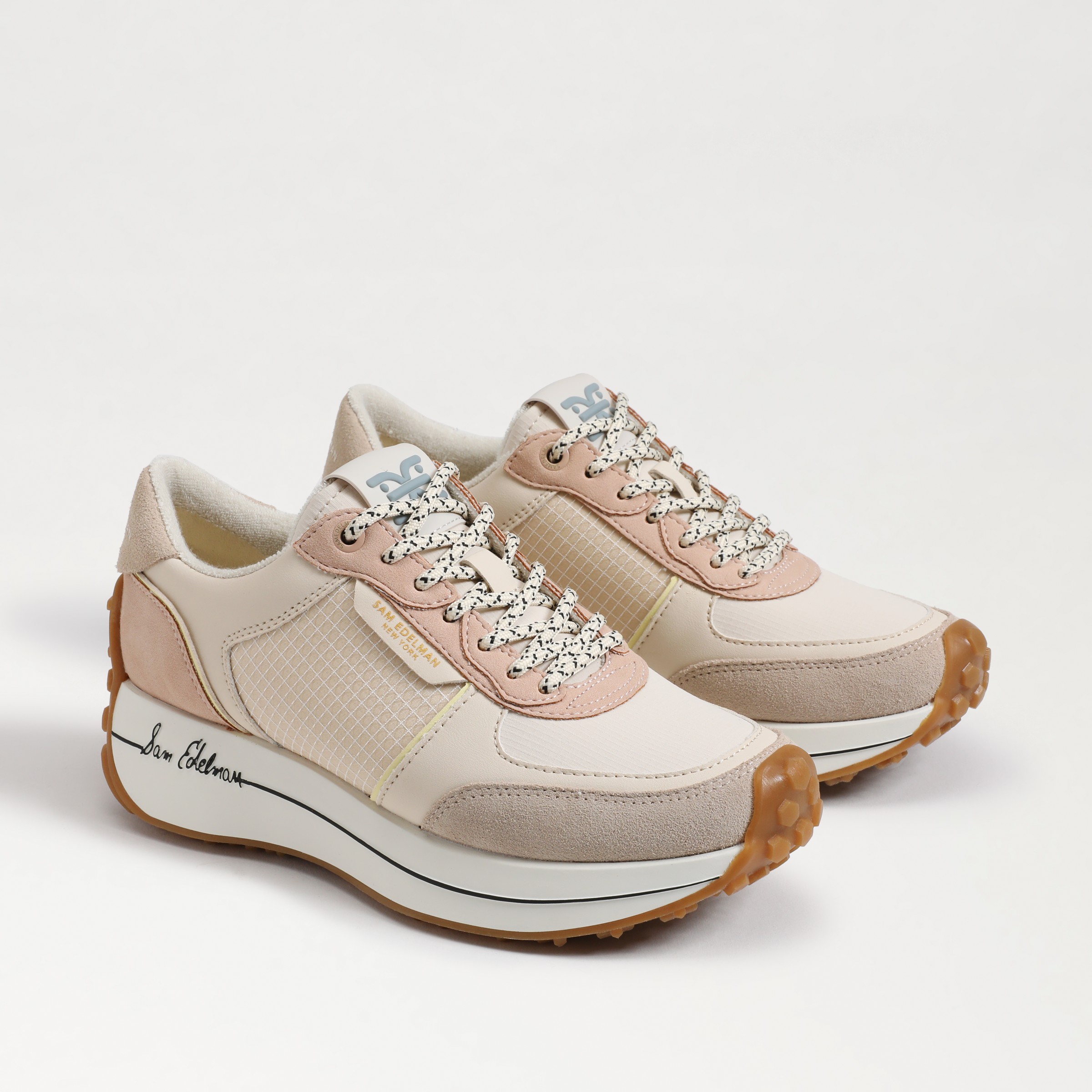 Shop Sam Edelman Jayce Platform Sneaker Ivory/rose In Pink