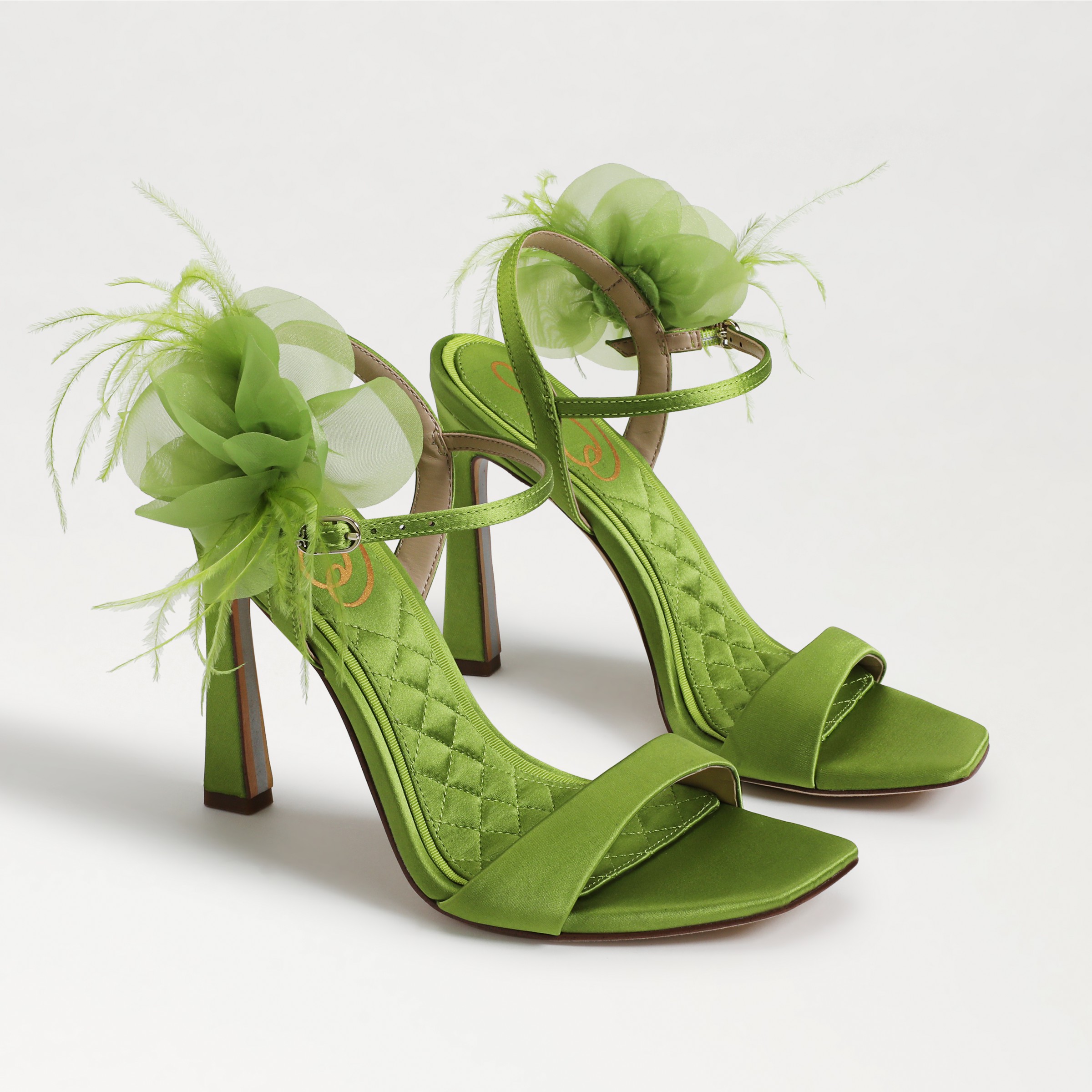 Sam Edelman Leana Flower Strap Heel Tropic Green