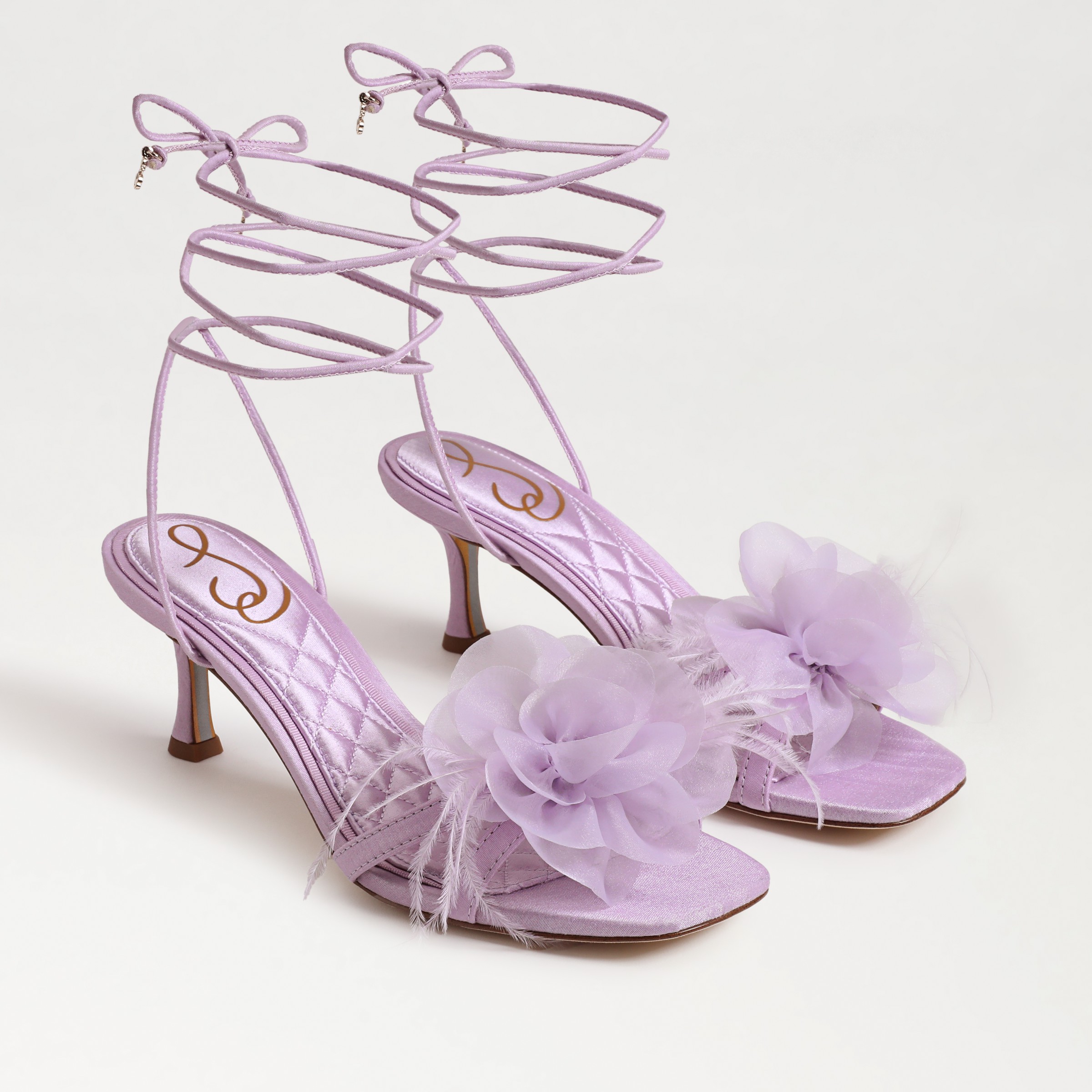 Sam Edelman Pammie Lace Up Kitten Heel Orchid Blossom In Purple