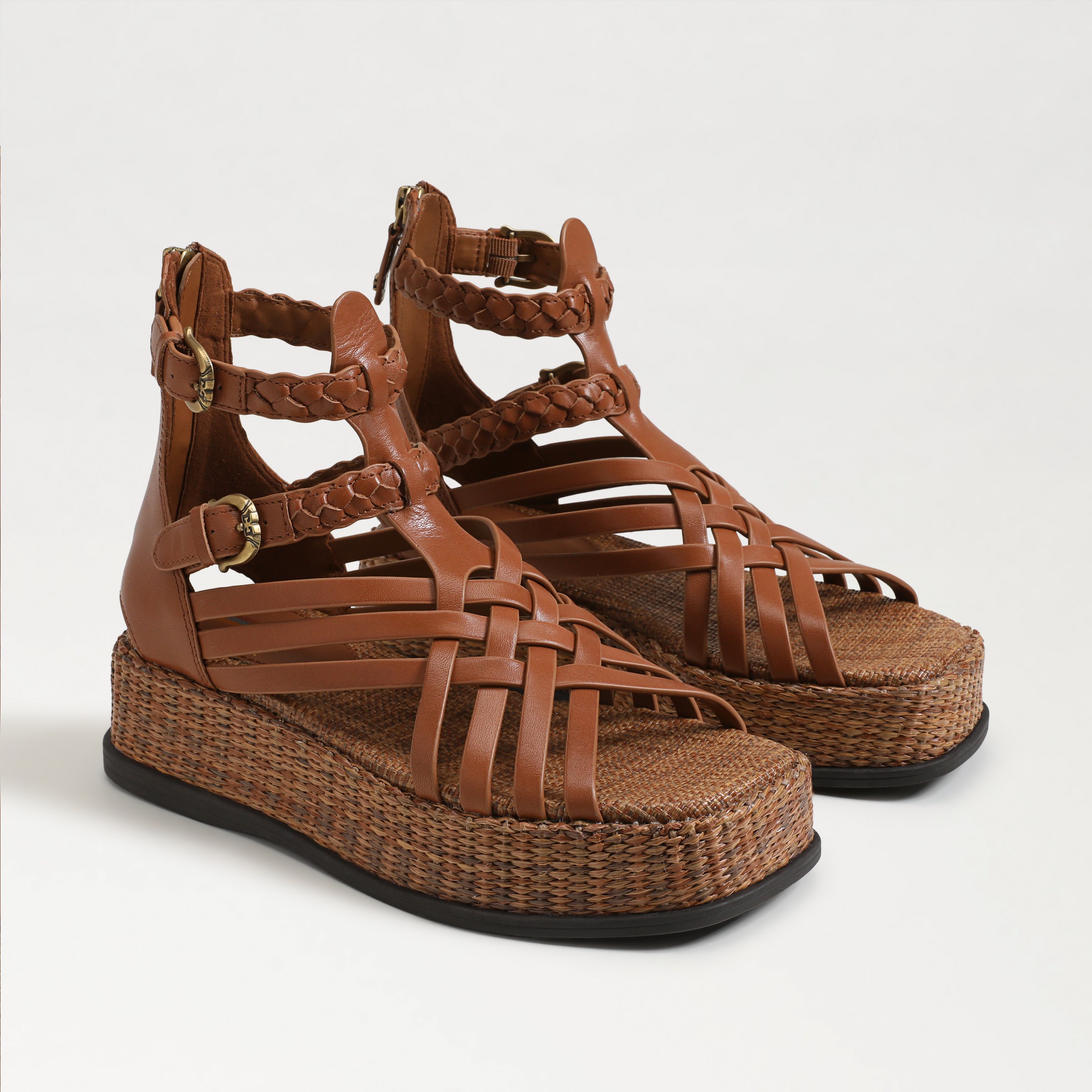 Shop Sam Edelman Nicki Platform Sandal Saddle Leather In Brown