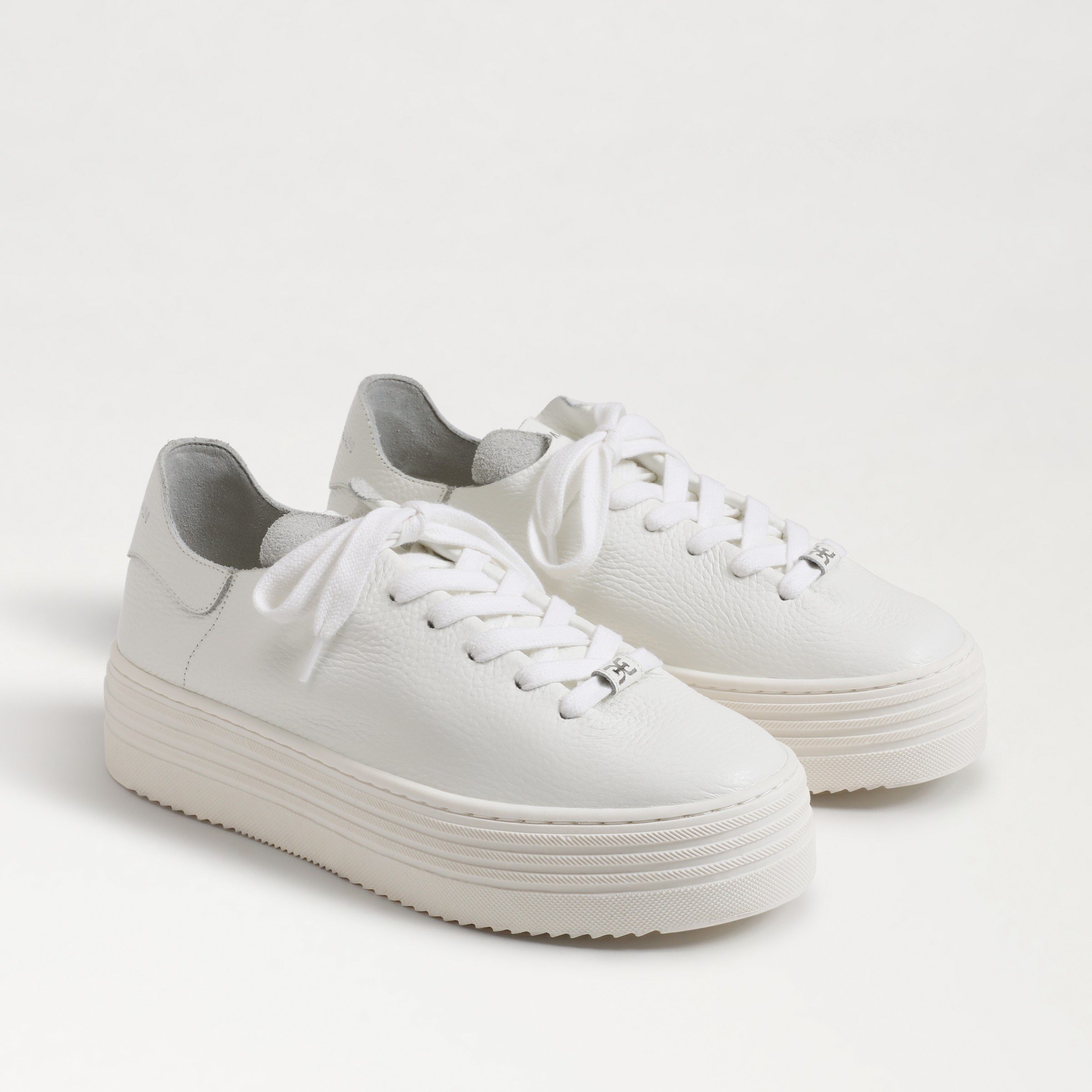 Shop Sam Edelman Pippy Lace Up Platform Sneaker White Leather