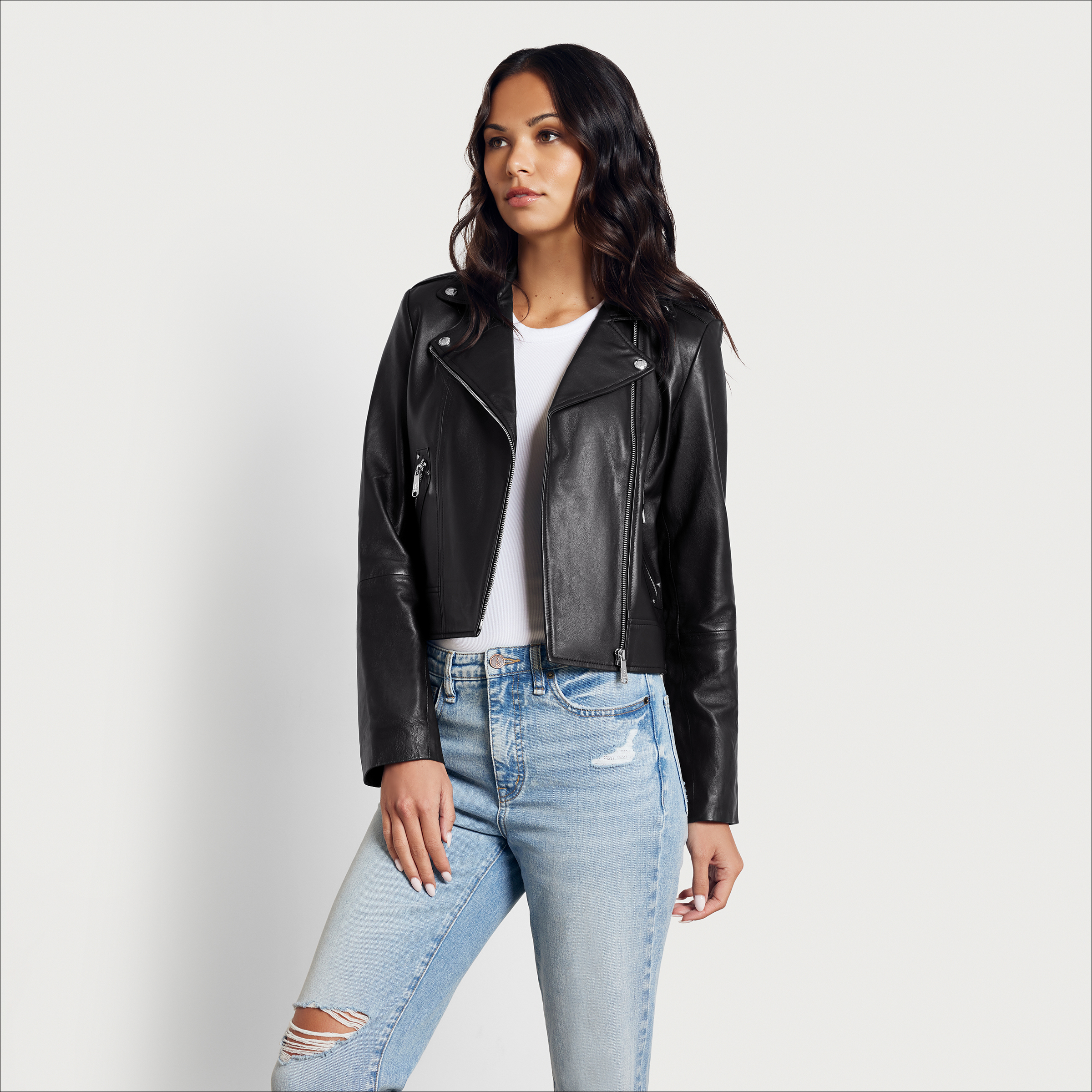 Sam Edelman Moto Jacket With Stitch Details | Women's Outerwear